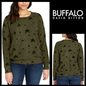 Buffalo by David Bitton women’s Long Sleeve Cozy Top in ‘Army Twinkle’